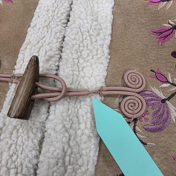 St Johns Bay Jacket Womens Large Embroidered Floral VTG 90s Phoebe Friends Boho - Picture 12 of 16